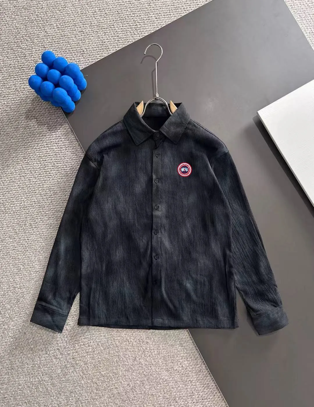 Next day shipping P360 Big Goose 2025 Autumn Men's Thin Breasted Fashion Tie-Dye Long Sleeve Shirt New Loose Versatile Lapel Top Casual Trendy Men's Shirt Size: M-3XL